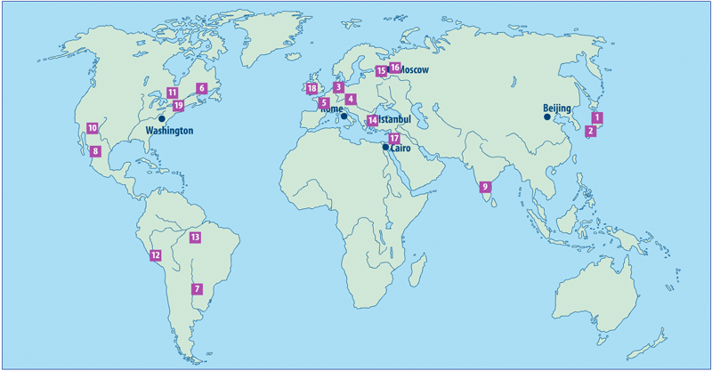 Map showing the religous events from 1601 to 1700