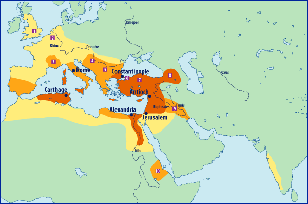 The Spread Of Early Christianity From AD250 To AD406